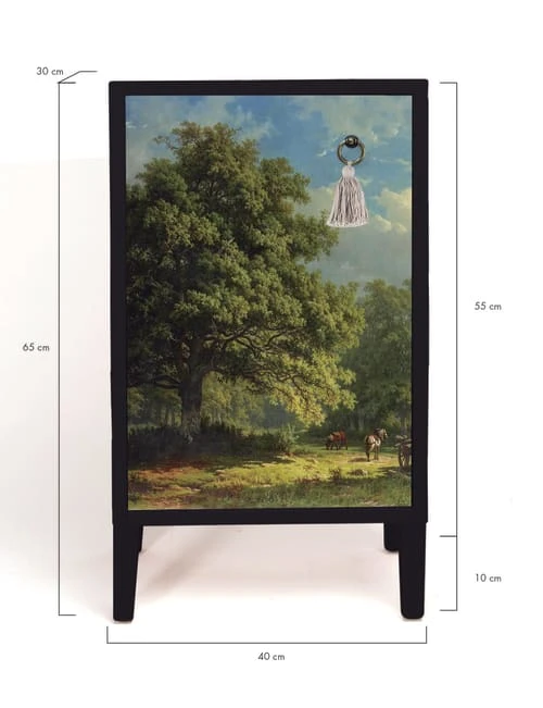 RNT By Really Nice Things Tables De Chevet Table De Chevet En Pin Massif Avec Imprimé Bucolique 5 RNT By Really Nice Things Tables De Chevet Table De Chevet En Pin Massif Avec Imprimé Bucolique – Image 3