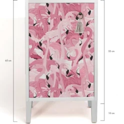 RNT By Really Nice Things Tables De Chevet Table De Chevet En Pin Massif Avec Imprimé Flamants Roses 7 RNT By Really Nice Things Tables De Chevet Table De Chevet En Pin Massif Avec Imprimé Flamants Roses -Tables De Chevet Soldes table de chevet en pin massif avec imprime flamants roses 2