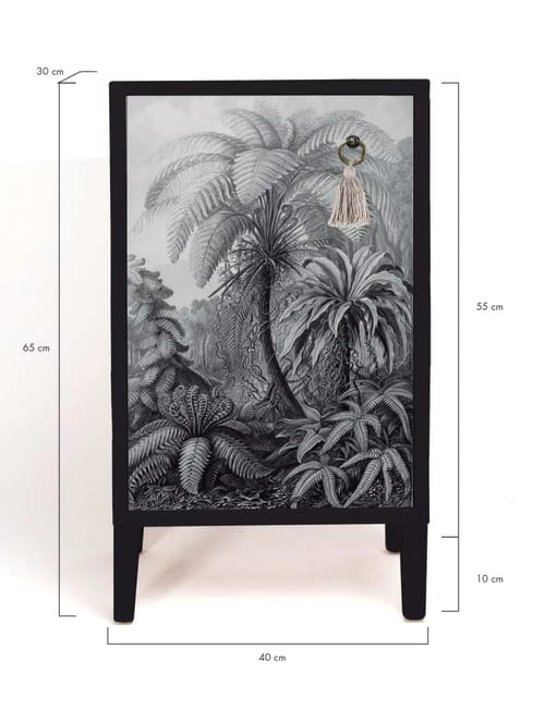 RNT By Really Nice Things Tables De Chevet Table De Chevet En Pin Massif Avec Imprimé Palmier 5 RNT By Really Nice Things Tables De Chevet Table De Chevet En Pin Massif Avec Imprimé Palmier – Image 3