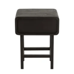 Meubles & Design Tables De Chevet Table De Chevet En Rotin Et Bois Noir -Tables De Chevet Soldes table de chevet en rotin et bois noir 3