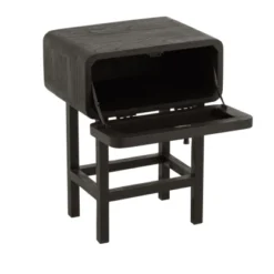 Meubles & Design Tables De Chevet Table De Chevet En Rotin Et Bois Noir -Tables De Chevet Soldes table de chevet en rotin et bois noir 4