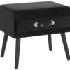 Beliani Tables De Chevet Table De Chevet En Velours Noir 2 Beliani Tables De Chevet Table De Chevet En Velours Noir -Tables De Chevet Soldes table de chevet en velours noir