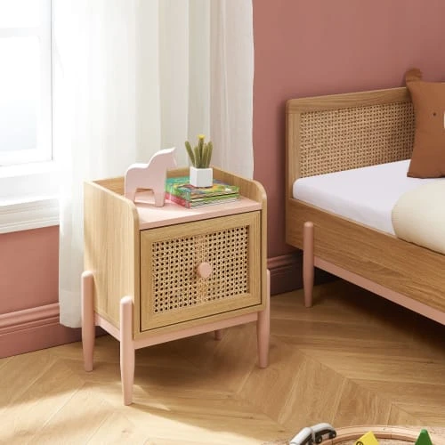 Baita Tables De Chevet Table De Chevet Enfant Rose Et Cannage Rotin 1 Tiroir 6 Baita Tables De Chevet Table De Chevet Enfant Rose Et Cannage Rotin 1 Tiroir – Image 4