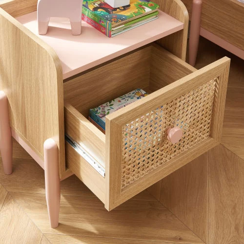 Baita Tables De Chevet Table De Chevet Enfant Rose Et Cannage Rotin 1 Tiroir 7 Baita Tables De Chevet Table De Chevet Enfant Rose Et Cannage Rotin 1 Tiroir – Image 5