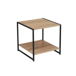 Wadiga Tables De Chevet Table De Chevet épurée En Bois MDF Et Métal Noir
