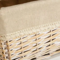 Wadiga Tables De Chevet Table De Chevet étroite Bois 1 Tiroir + 3 Paniers 26x32x81cm -Tables De Chevet Soldes table de chevet etroite bois 1 tiroir 3 paniers 26x32x81cm 4