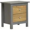 HOMN Tables De Chevet Table De Chevet Gris 2 Tiroirs, Fabriqué En Bois De Pin Massif 1 HOMN Tables De Chevet Table De Chevet Gris 2 Tiroirs, Fabriqué En Bois De Pin Massif -Tables De Chevet Soldes table de chevet gris 2 tiroirs fabrique en bois de pin massif 1