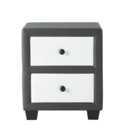 Baita Tables De Chevet Table De Chevet Gris Et Blanc L46cm -Tables De Chevet Soldes table de chevet gris et blanc l46cm 6