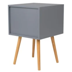 Beliani Tables De Chevet Table De Chevet Grise 40 Cm -Tables De Chevet Soldes table de chevet grise 40 cm 3