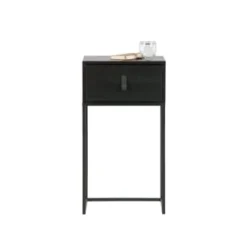 Woood Tables De Chevet Table De Chevet Industriel Noir, Table De Nuit Métal/bois -Tables De Chevet Soldes table de chevet industriel noir table de nuit metal bois 2