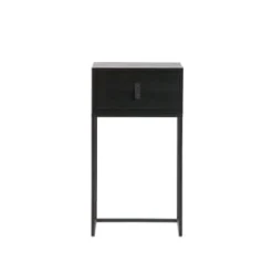 Woood Tables De Chevet Table De Chevet Industriel Noir, Table De Nuit Métal/bois