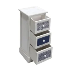 Mobili Rebecca Tables De Chevet Table De Chevet Majolique Avec 3 Tiroirs En Bois Bleu Et Blanc 11 Mobili Rebecca Tables De Chevet Table De Chevet Majolique Avec 3 Tiroirs En Bois Bleu Et Blanc -Tables De Chevet Soldes table de chevet majolique avec 3 tiroirs en bois bleu et blanc 3