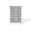 Mobili Rebecca Tables De Chevet Table De Chevet Majolique Avec 3 Tiroirs En Bois Brun Et Bleu Et Blanc 1 Mobili Rebecca Tables De Chevet Table De Chevet Majolique Avec 3 Tiroirs En Bois Brun Et Bleu Et Blanc -Tables De Chevet Soldes table de chevet majolique avec 3 tiroirs en bois brun et bleu et blanc