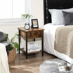 RED DECO Tables De Chevet Table De Chevet Marron H55cm -Tables De Chevet Soldes table de chevet marron h55cm 2