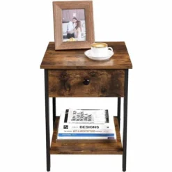 RED DECO Tables De Chevet Table De Chevet Marron H55cm -Tables De Chevet Soldes table de chevet marron h55cm 5