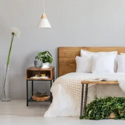 RED DECO Tables De Chevet Table De Chevet Médium MDF Marron H58CM -Tables De Chevet Soldes table de chevet medium mdf marron h58cm 4