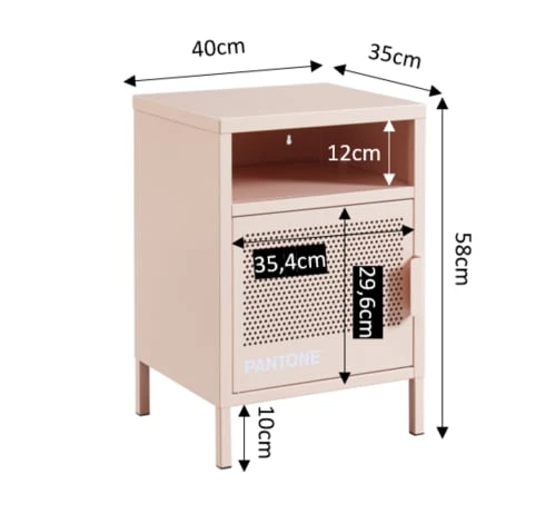 Pantone Tables De Chevet Table De Chevet Métal Rose Blush 40cm 8 Pantone Tables De Chevet Table De Chevet Métal Rose Blush 40cm – Image 6