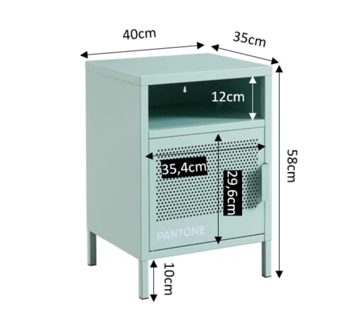 Pantone Tables De Chevet Table De Chevet Métal Vert Menthe 40cm 8 Pantone Tables De Chevet Table De Chevet Métal Vert Menthe 40cm – Image 6