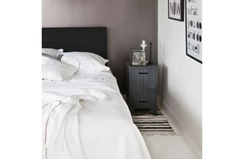 Woood Tables De Chevet Table De Chevet Murale En Bois De Pin Brossé Gris Acier 7 Woood Tables De Chevet Table De Chevet Murale En Bois De Pin Brossé Gris Acier – Image 5