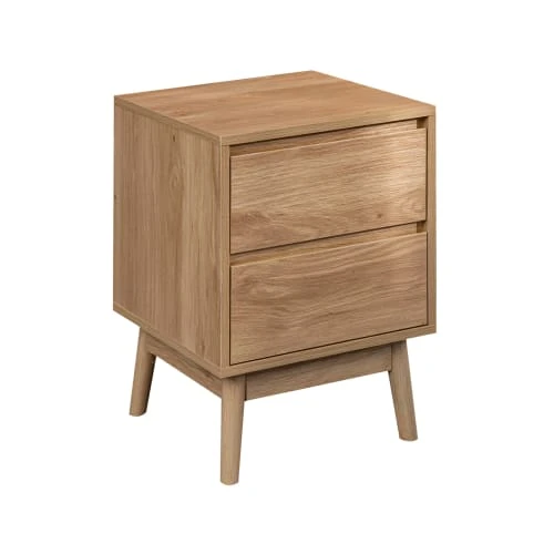 Mobili Rebecca Tables De Chevet Table De Chevet Naturel Avec 2 Tiroirs Effet Bois Marron Clair 5 Mobili Rebecca Tables De Chevet Table De Chevet Naturel Avec 2 Tiroirs Effet Bois Marron Clair – Image 3
