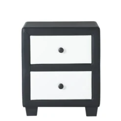Baita Tables De Chevet Table De Chevet Noir Et Blanc L46cm