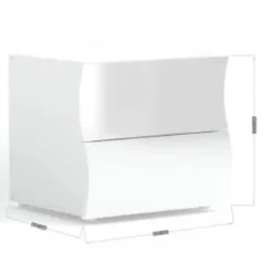 Dmora Tables De Chevet Table De Chevet Ondulée Effet Bois Blanc Brillant 9 Dmora Tables De Chevet Table De Chevet Ondulée Effet Bois Blanc Brillant -Tables De Chevet Soldes table de chevet ondulee effet bois blanc brillant 3