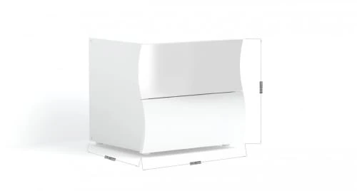 Dmora Tables De Chevet Table De Chevet Ondulée Effet Bois Blanc Brillant 6 Dmora Tables De Chevet Table De Chevet Ondulée Effet Bois Blanc Brillant – Image 4