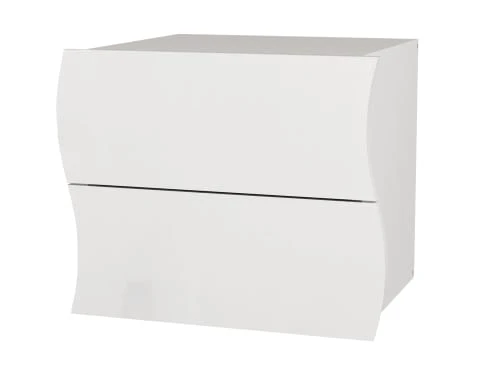 Dmora Tables De Chevet Table De Chevet Ondulée Effet Bois Blanc Brillant 3 Dmora Tables De Chevet Table De Chevet Ondulée Effet Bois Blanc Brillant