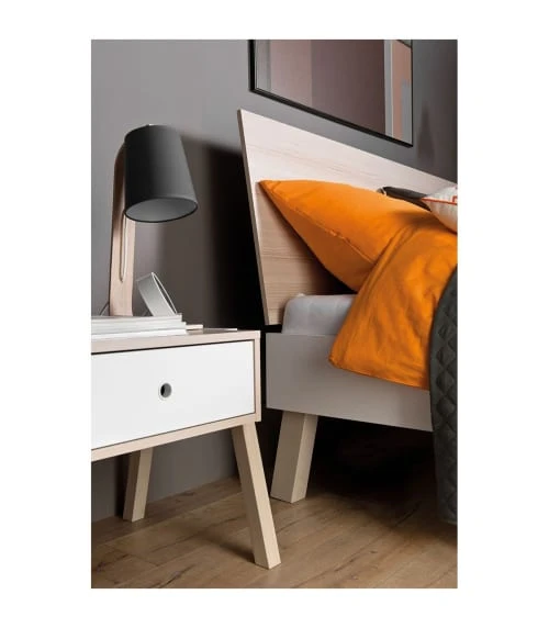 Calicosy Tables De Chevet Good Is Beautiful Table De Chevet Ou Tabouret 1 Tiroir - Blanc Et Beige 5 Calicosy Tables De Chevet Good Is Beautiful Table De Chevet Ou Tabouret 1 Tiroir - Blanc Et Beige – Image 3