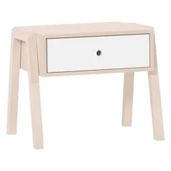 Calicosy Tables De Chevet Good Is Beautiful Table De Chevet Ou Tabouret 1 Tiroir - Blanc Et Beige