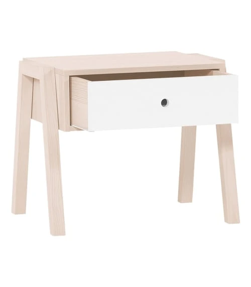Calicosy Tables De Chevet Good Is Beautiful Table De Chevet Ou Tabouret 1 Tiroir - Blanc Et Beige 7 Calicosy Tables De Chevet Good Is Beautiful Table De Chevet Ou Tabouret 1 Tiroir - Blanc Et Beige – Image 5