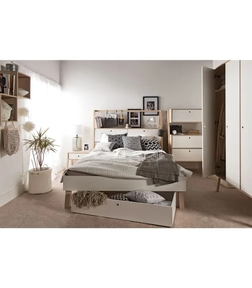 Calicosy Tables De Chevet Good Is Beautiful Table De Chevet Ou Tabouret 1 Tiroir - Blanc Et Beige 8 Calicosy Tables De Chevet Good Is Beautiful Table De Chevet Ou Tabouret 1 Tiroir - Blanc Et Beige – Image 6