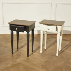 Robin Des Bois Tables De Chevet Table De Chevet Plateau Chêne Blanc -Tables De Chevet Soldes table de chevet plateau chene blanc 3