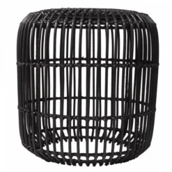 HYDILE Tables De Chevet Table De Chevet Ronde En Rotin Et En Teck -Tables De Chevet Soldes table de chevet ronde en rotin et en teck 2