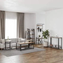 RED DECO Tables De Chevet Table De Chevet Roulante Médium MDF Marron H60CM -Tables De Chevet Soldes table de chevet roulante medium mdf marron h60cm 3