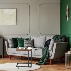 RED DECO Tables De Chevet Table De Chevet Roulante Médium MDF Marron H60CM -Tables De Chevet Soldes table de chevet roulante medium mdf marron h60cm 4