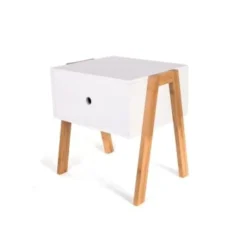 The Home Deco Factory Tables De Chevet Table De Chevet Scandi L. 44 X H. 45 Cm Noir -Tables De Chevet Soldes table de chevet scandi l 44 x h 45 cm blanc 6