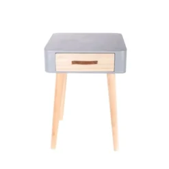 The Home Deco Factory Tables De Chevet Table De Chevet Scandinave 1 Tiroir Gris -Tables De Chevet Soldes table de chevet scandinave 1 tiroir gris 4