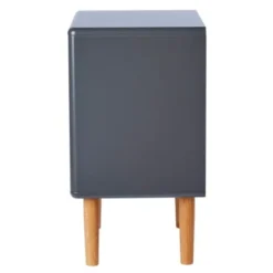 Meubles & Design Tables De Chevet Table De Chevet Scandinave Avec Tiroir Et Niche Gris Foncé -Tables De Chevet Soldes table de chevet scandinave avec tiroir et niche gris fonce 2