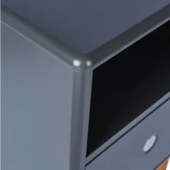 Meubles & Design Tables De Chevet Table De Chevet Scandinave Avec Tiroir Et Niche Gris Foncé -Tables De Chevet Soldes table de chevet scandinave avec tiroir et niche gris fonce 4