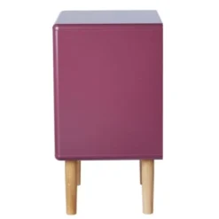 Meubles & Design Tables De Chevet Table De Chevet Scandinave Avec Tiroir Et Niche Rose -Tables De Chevet Soldes table de chevet scandinave avec tiroir et niche rose 3