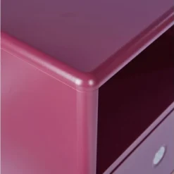 Meubles & Design Tables De Chevet Table De Chevet Scandinave Avec Tiroir Et Niche Rose -Tables De Chevet Soldes table de chevet scandinave avec tiroir et niche rose 4