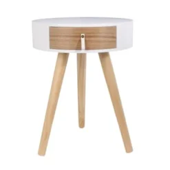 The Home Deco Factory Tables De Chevet Table De Chevet Scandinave Grise -Tables De Chevet Soldes table de chevet scandinave blanche 5