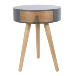 The Home Deco Factory Tables De Chevet Table De Chevet Scandinave Grise