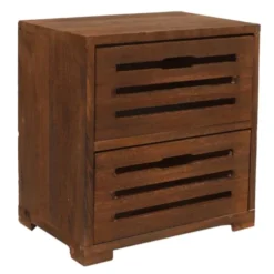 Mobili Rebecca Tables De Chevet Table De Chevet Sculpté Avec 2 Tiroirs En Bois Marron 10 Mobili Rebecca Tables De Chevet Table De Chevet Sculpté Avec 2 Tiroirs En Bois Marron -Tables De Chevet Soldes table de chevet sculpte avec 2 tiroirs en bois marron 2