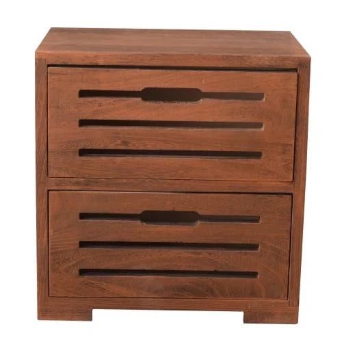 Mobili Rebecca Tables De Chevet Table De Chevet Sculpté Avec 2 Tiroirs En Bois Marron 3 Mobili Rebecca Tables De Chevet Table De Chevet Sculpté Avec 2 Tiroirs En Bois Marron