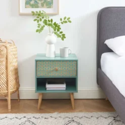 Baita Tables De Chevet Table De Chevet Vert De Gris Et Effet Bois 1 Tiroir 11 Baita Tables De Chevet Table De Chevet Vert De Gris Et Effet Bois 1 Tiroir -Tables De Chevet Soldes table de chevet vert de gris et effet bois 1 tiroir 3