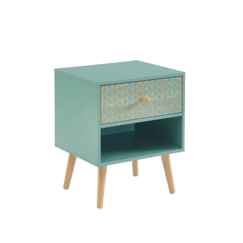 Baita Tables De Chevet Table De Chevet Vert De Gris Et Effet Bois 1 Tiroir 8 Baita Tables De Chevet Table De Chevet Vert De Gris Et Effet Bois 1 Tiroir – Image 6