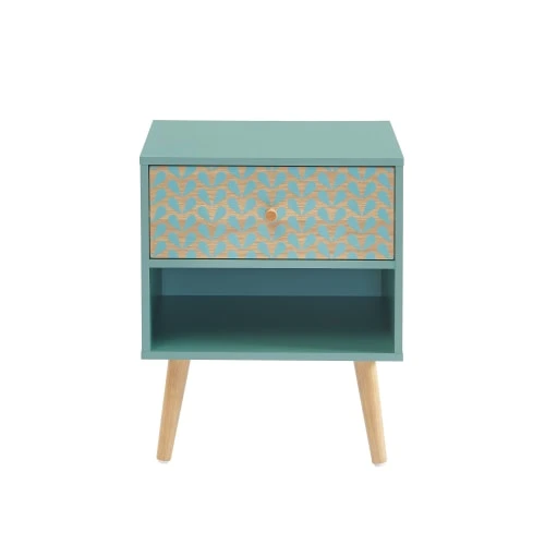 Baita Tables De Chevet Table De Chevet Vert De Gris Et Effet Bois 1 Tiroir 3 Baita Tables De Chevet Table De Chevet Vert De Gris Et Effet Bois 1 Tiroir