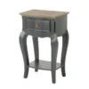Hellin Tables De Chevet Table De Nuit En Bois 1 Tiroir 1 Tablette -Tables De Chevet Soldes table de nuit en bois 1 tiroir 1 tablette